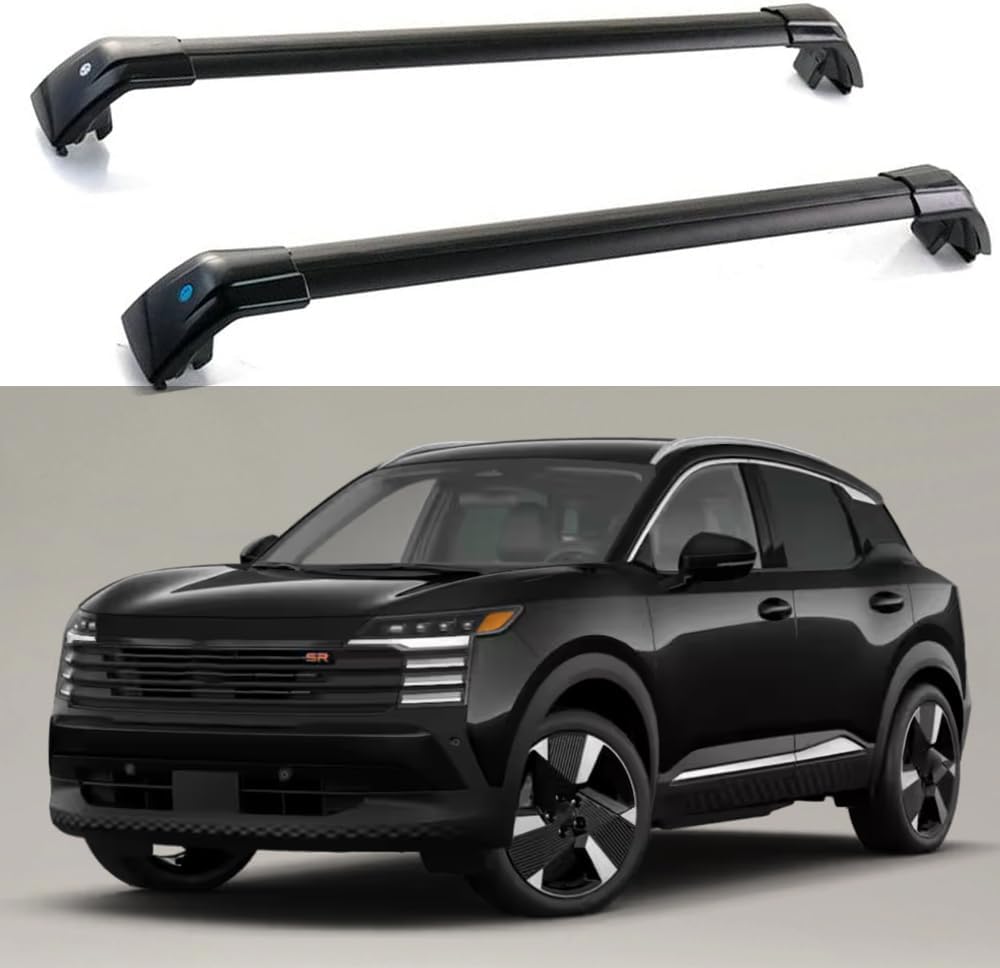 FTAPACCE Cross Bars Fits for Nissan Kicks SR 2025 2026 Crossbar Luggage Carrier Roof Rack Rail Carrier Lockable 2PCS (Black)