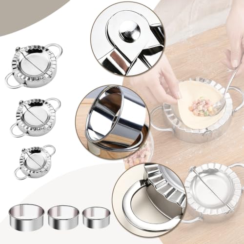 Foto von FYSL Ravioli Former 6 Stück Edelstahl Teigtaschenformer, Knödel Schimmel Mold für Küchenhelfer Set, 6 Größen Teigtaschen Hersteller