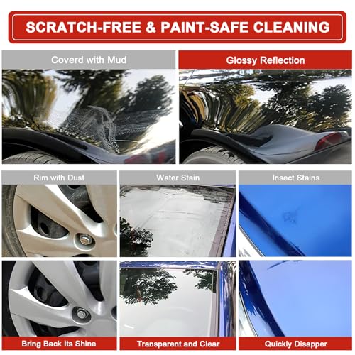 Image of 2 Pack Clay Bar Towels Auto Detailing, Fine Grade Microfiber Chamois Towel for Car DIY Detail (Red)