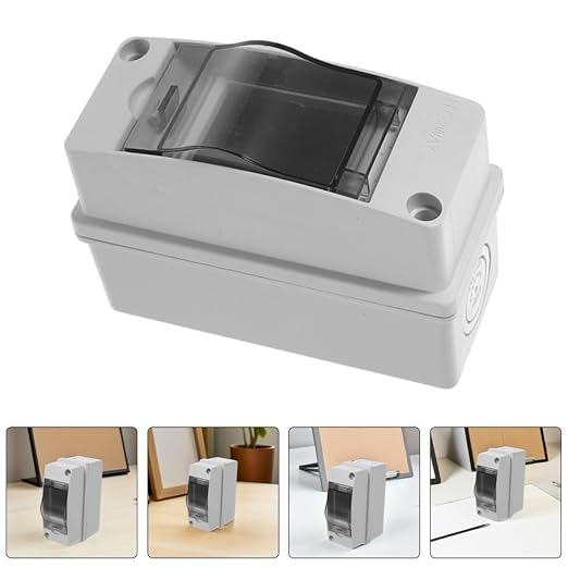Caja de desconexión eléctrica impermeable SHINEOFI, 2 unidades, con ventana para uso exterior, grado IP65, caja plástica para interruptores automáticos resistente a la intemperie, adecuada para hoteles y aplicaciones al aire libre miniatura 8