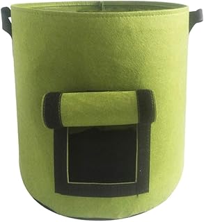 Hemoton Sacos de cultivo de batata para janela, sacos de vegetais, tecido respirável não tecido para recipiente de plantas de batata M 26L verde