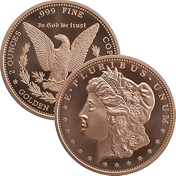 2 oz .999 Pure Copper Medallion Morgan Dollar