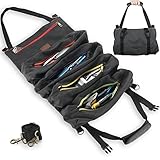 SMRITI Canvas Tool Bag,Roll Tool Organizer,Multi-Purpose Pouch,Car First Aid Kit Wrap Roll Storage...