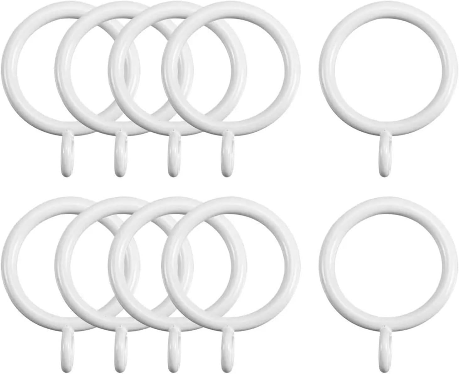 80pcs 28mm Shower Metal Drapery Curtain Rings Hanging Hooks Bath Room Tool