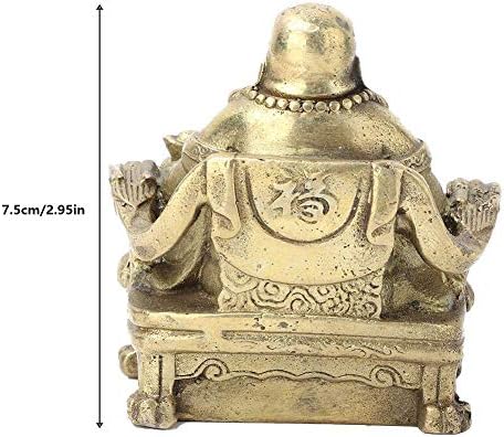 Pure Brass Smiling Maitreya Buddha Geomantic Collection Symbol of Wealth Luck Outdoor Garden Figurines Decorative Ornament