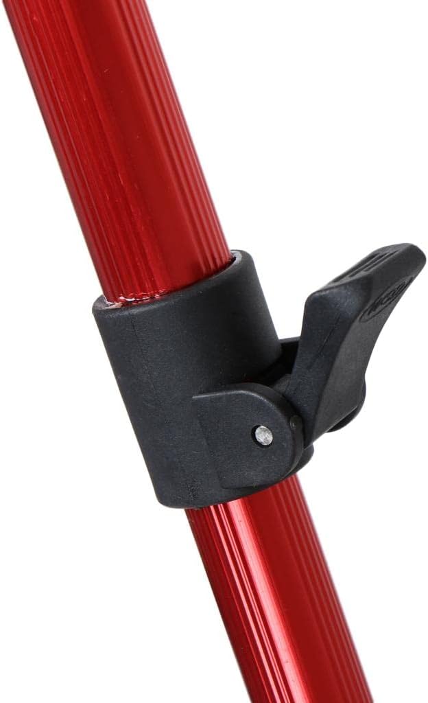 Telescopic Aluminum Alloy Fishing Rod Tripod Stand Portable Rack Holder 7 Rods for Sea Beach Offshore Fishing Accessories Tool, Adjustable 3 Legs Rod Rest Support, Weight and - Red