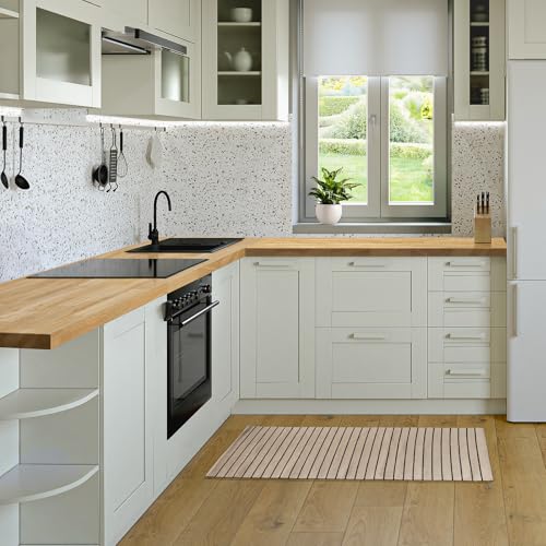Bme Hevea Solid Wood Butcher Block Countertop, Unfinished Butcher Block Table Top for DIY Washer Dryer/Island/Kitchen Countertop, 36" L x 25" W x 1.5" Th by Bme - Image 8
