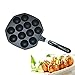 Takoyaki Pan, Keeper Nonstick Cast Aluminum Alloy Baking Tray Takoyaki Maker, 12 Holes