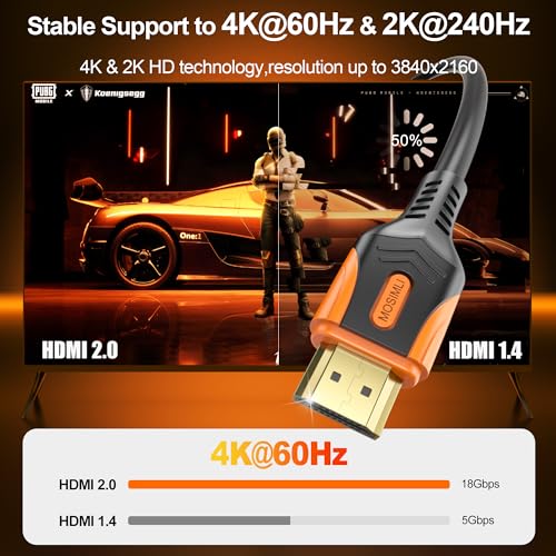 Câble HDMI 2.0 4K HDR10 Dolby ARC pour décodeur TV et console de jeux
