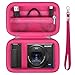 Supmay Hard Travel Case for Sony ZV-1 Digital Camera, Sony ZV-1 Camera for Content Creators and Vloggers Protective Case Bag with Mesh Pocket for SD Card and USB Cable, Rosered
