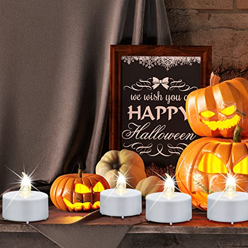 Biyanuo LED Teelichter 24 Stück Flammenloses batterie kerzen realistische und helle blinkend Teelichter, Extra lange Batterie 200+ Stunden für Hochzeit, Festival, Parteien, Hauptdekorationen