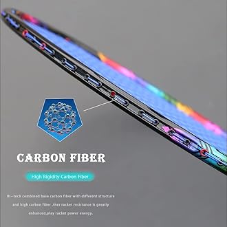 Hohe Spannung 35LBS Volle Carbon Faser Badminton SCHL?ger Aufgereiht Ultraleicht 4U 82G Professionelle Ausbildung SCHL?ger Mit Taschen Erwachsenen