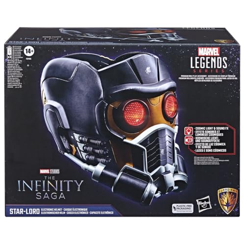 Hasbro Marvel Legends Series, Casque électronique Premium Star-Lord avec Son et lumière, Article de Cosplay pour Adultes