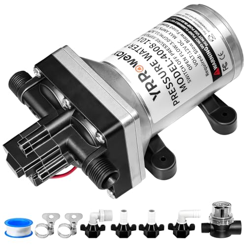 RV Water Pump 12V 3.0GPM Self-Priming Diaphragm Pump