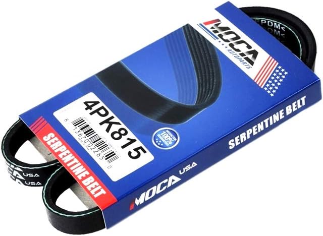 MOCA 4PK815 4PK1005 Serpentine Belts Fit 1995-2000 for Suzuki Esteem 1.6L 1590CC 97Cu. in. l4 Gas SOHC Naturally Aspirated with Both air Conditioning and Power Steering