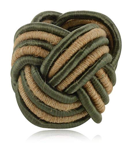 INSTOOK Cotton Napkin Ring Holder for Dinning Table 4 Piece Thread Rings for Table Decoration Weddings Dinners Parties Everyday Use 1