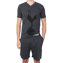 Tottenham Hotspur FC Official Gift Mens Loungewear Short Pajamas Grey Large