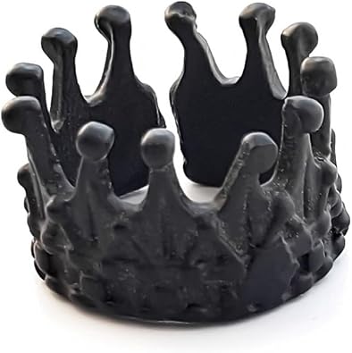Black King Crown Model Adjustable Mens Ring