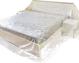 Heavy Duty PEVA Waterproof & Dustproof Sofa Storage Covers Mouldproof Bed Sofa Couch Furniture Protector Cover Shelter For Moving protection And Long Term Storage (118" x 158" (300x400CM))