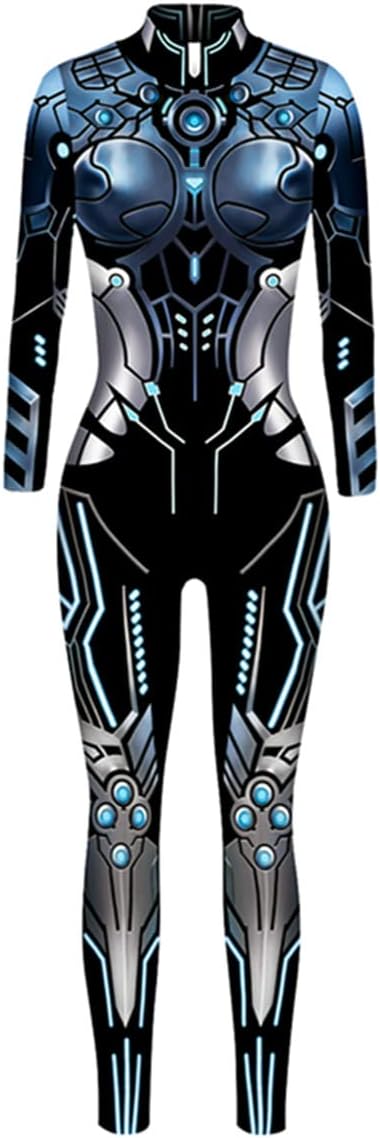 Tuta Halloween Donna Scheletro - Stampa 3D, Maniche Lunghe - Foto 12