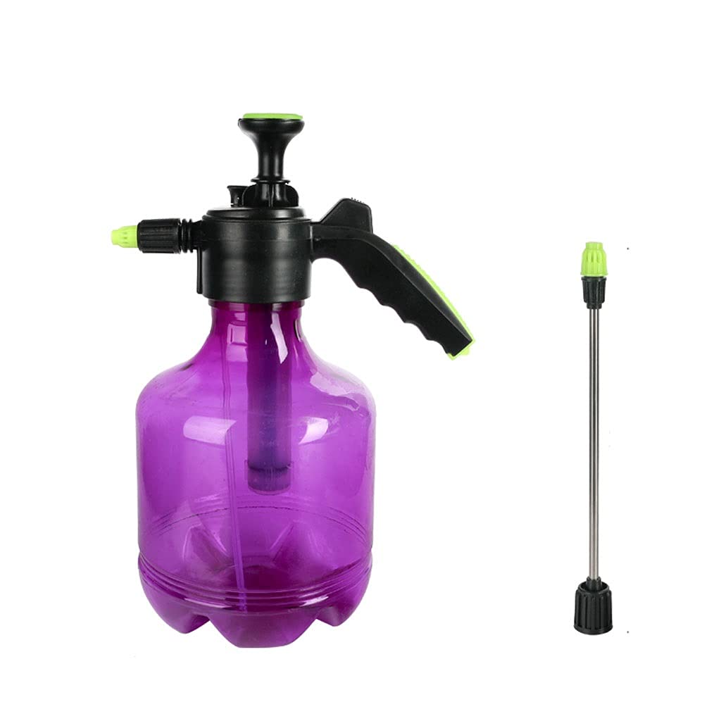 Konewki 3 l opryskiwacz ogrodowy konewka ręczna pompa ciśnieniowa ogrodowa spray przezroczysta butelka z regulowaną dyszą do roślin ogrodowych, z długą wylewką spryskiwacza (kolor: fioletowy
