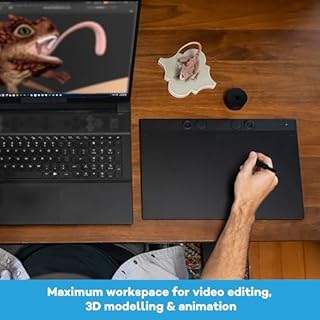 Wacom Intuos Pro Large-tavoletta grafica-è una tablet con penna Wacom Pro Pen 3, pensata per professionisti di montaggio video, modellazione 3D e animazione, offrendo precisione e massimo controllo
