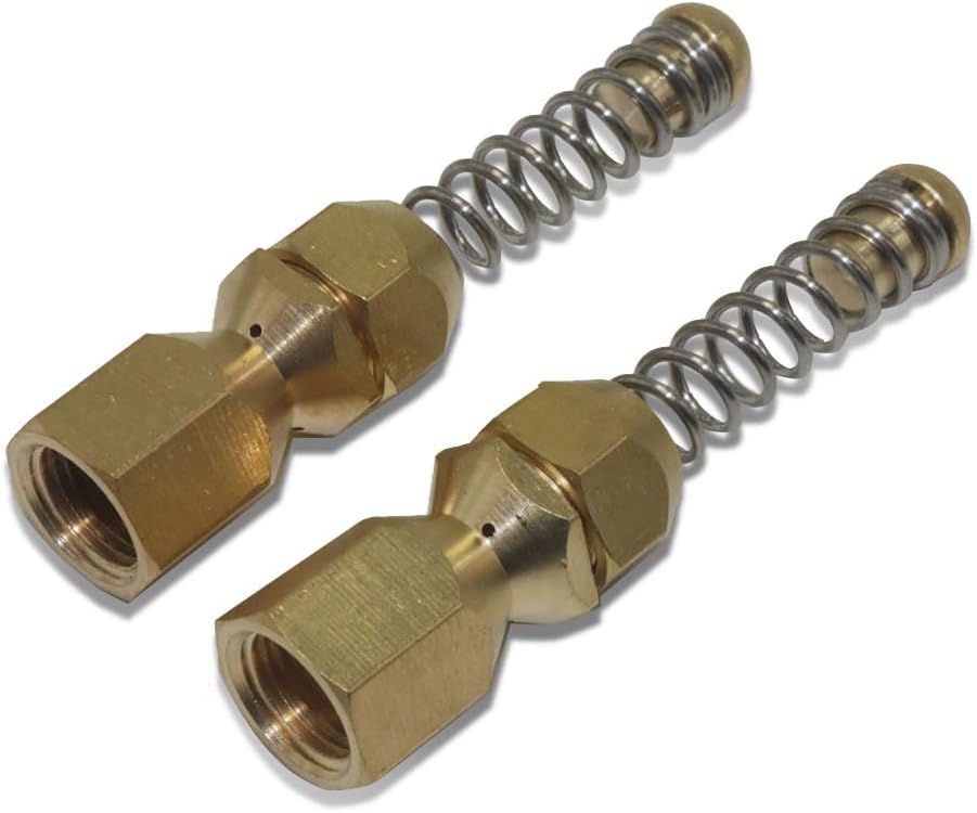 洗浄機 高圧洗浄機 クイック 下水道 6ジェットノズル 排水管 洗浄パイプ 浚渫洗浄 ノズル1フロント 6リア 1/4 : 大川商店 - 通販 -  Yahoo!ショッピング 高圧ジェットウォッシャー用アクセサリー、 高圧洗浄機用下水道排水管洗浄ノズル 2個パック 8mmネジ 6cm長さ 6 -9L/ 分 ... 高圧ジェットウォッシャー用アクセサリー、 高圧洗浄機用下水道排水管洗浄ノズル 2個パック 8mmネジ 6cm長さ 6-9L/分流量