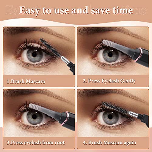 Heated Eyelash Curler, Led Dispaly Electric Eyelash Curlers,4 Temperature Settings With Folding Eyelash Comb For Women,Usb Rechargeable Makeup Tools(Black) #TOP5