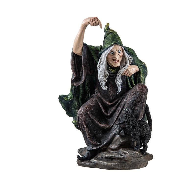 Figurine sorcière et chat noir DRW : le cadeau idéal pour passionnés de magie