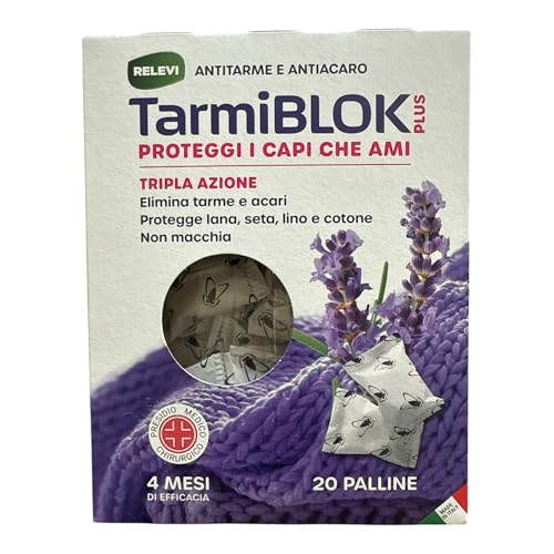 Antitarmico e Antiacaro Profumato (Antitarme e Anticaro 20 pz. profumo Lavanda)