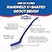 Clean-EEZ Grout Brush Combo Kit - Stand Up & Handheld V-Shaped Brushes with Curled Bristles - Easy Grout Cleaning Without Bending - Perfect for Tile, Showers & Hard-to-Reach Spots - Durable