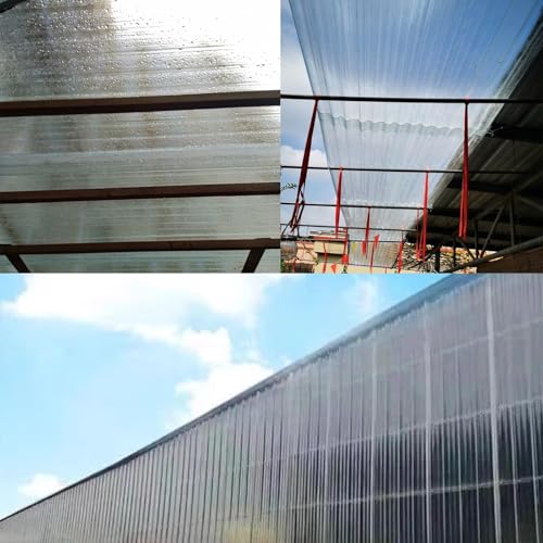 Láminas de techo corrugadas, tejas transparentes para cocheras y balcones, paneles de fibra de vidrio para iluminación diurna, paquete de 12 unidades