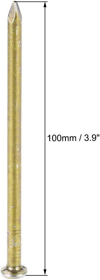 XYWHPGV Hardware Nails Carbon Steel Nails Pointed Tip Concrete Nail 100mm (3.9") 5mm Diameter Rod Bronze Tone 10pcs(d8372 2b7bb dd410 e57cf db878 75878
