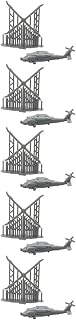 5Sets DIY Model SH-60 Seahawk Shipborne Helicopter 1/700 1/400 1/350 Scale Resin Carrier Aircraft Machine for 3D Military Model Assembly Airplane(1/700(28mm))