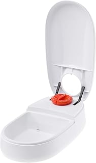 Ferplast Distributore Automatico di Cibo per Cani e Gatti Cometa, Ciotola 0.4 L con Timer, Antiscivolo