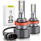 H11 LED Headlight Bulb Low Beam or Fog Light, A-1ux All-in-one 12xCSP Chips H11/H8/H9 Conversion Kit - Xenon White 10800LM 6000K