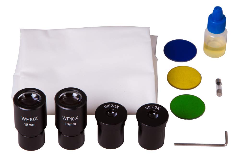 Microscopio Trinocular Escolar Levenhuk 740T con Aceite de Inmersión y Filtros (Azul, Amarillo, Verde) Incluidos en el Kit