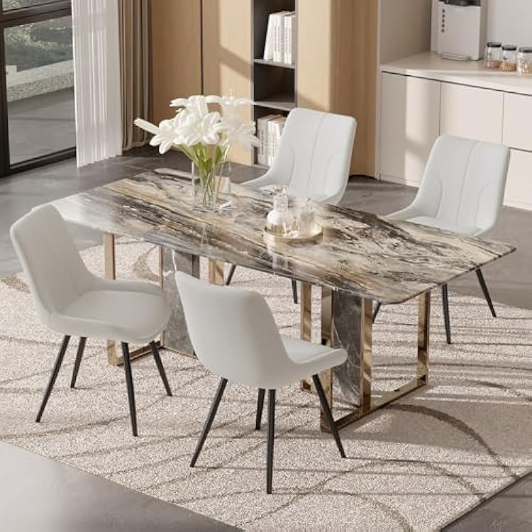 Upholstered Dining Chairs Set of 4, Modern Faux Jamaica Ubuy