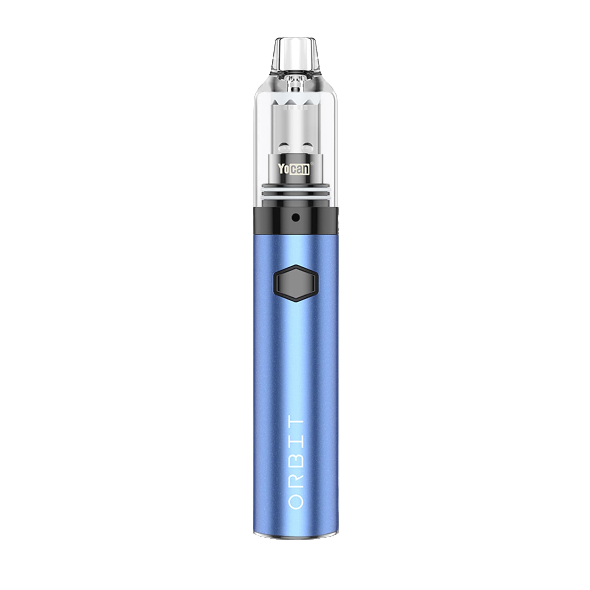 Yocan Orbit Dab Pen Blau | Konzentrat-Vaporizer mit Quarzschale | tragbarer Wax Pen mit rotierenden Terp Pearls | 3 Spannungseinstellungen | 1700-mAh-Akku | USB-C, Edelstahlgehäuse | Glasmundstück