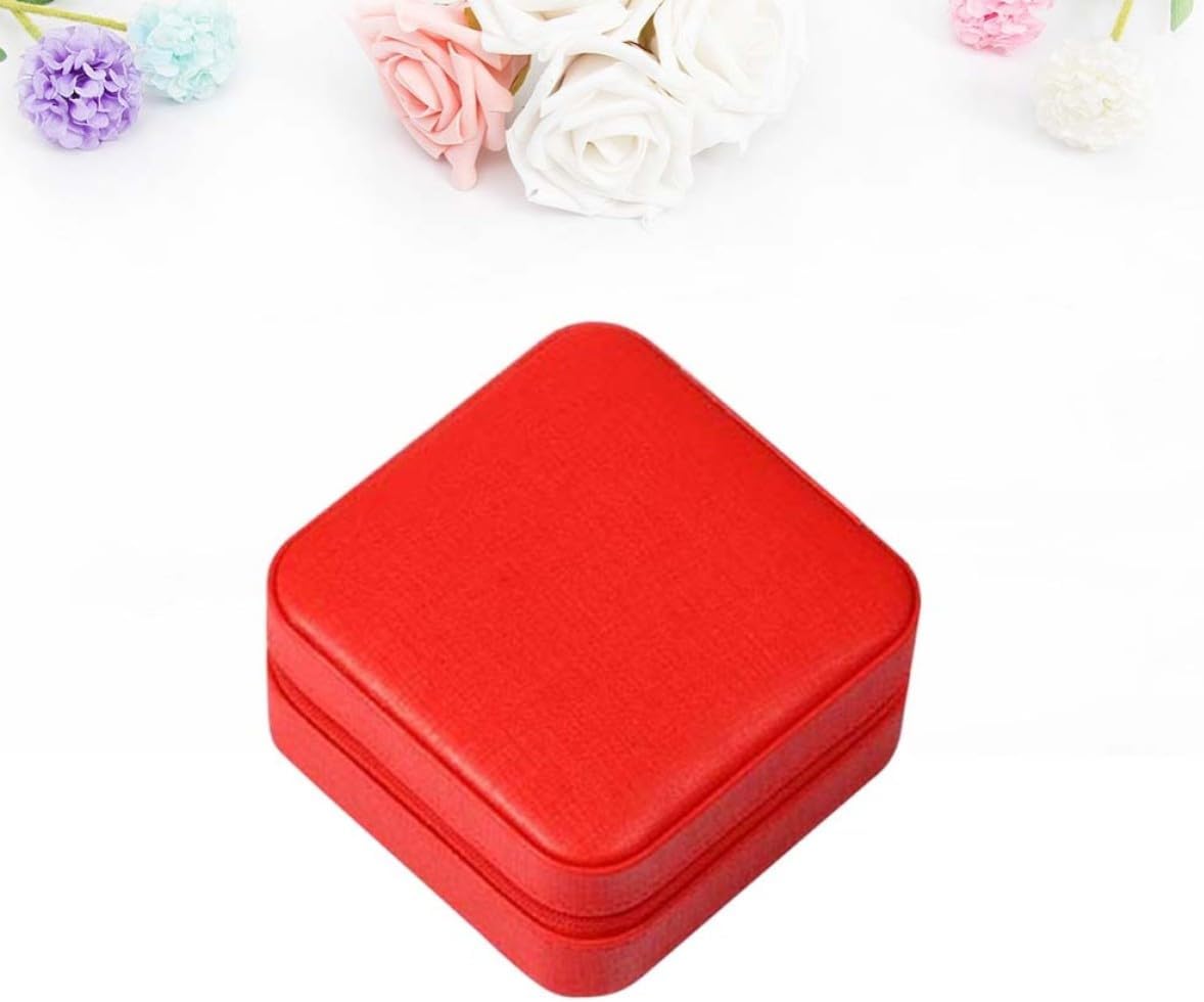 Garneck Small Jewelry Box in PU Leather Portable Travel Organizer image 5