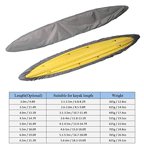 Housse de kayak en Oxford durable, protection supérieure pour canoë gris