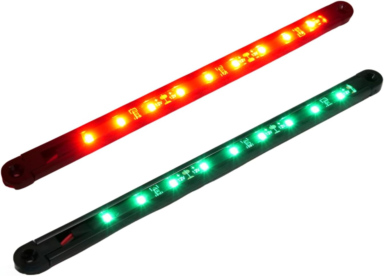 Boat Navigation Lights, 7.8 inch Red and Green Nav Light, Waterproof LED Marine Bow Lamp for Pontoon and Yacht and Small Boat