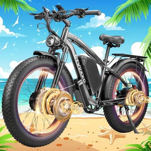 CTVVXXC 5000W Dual Motor Ebike for Adults Men 41-45MPH - Fast Electric Bike with 52V 34Ah Battery Up to 100 Miles,Lockable Suspension 24