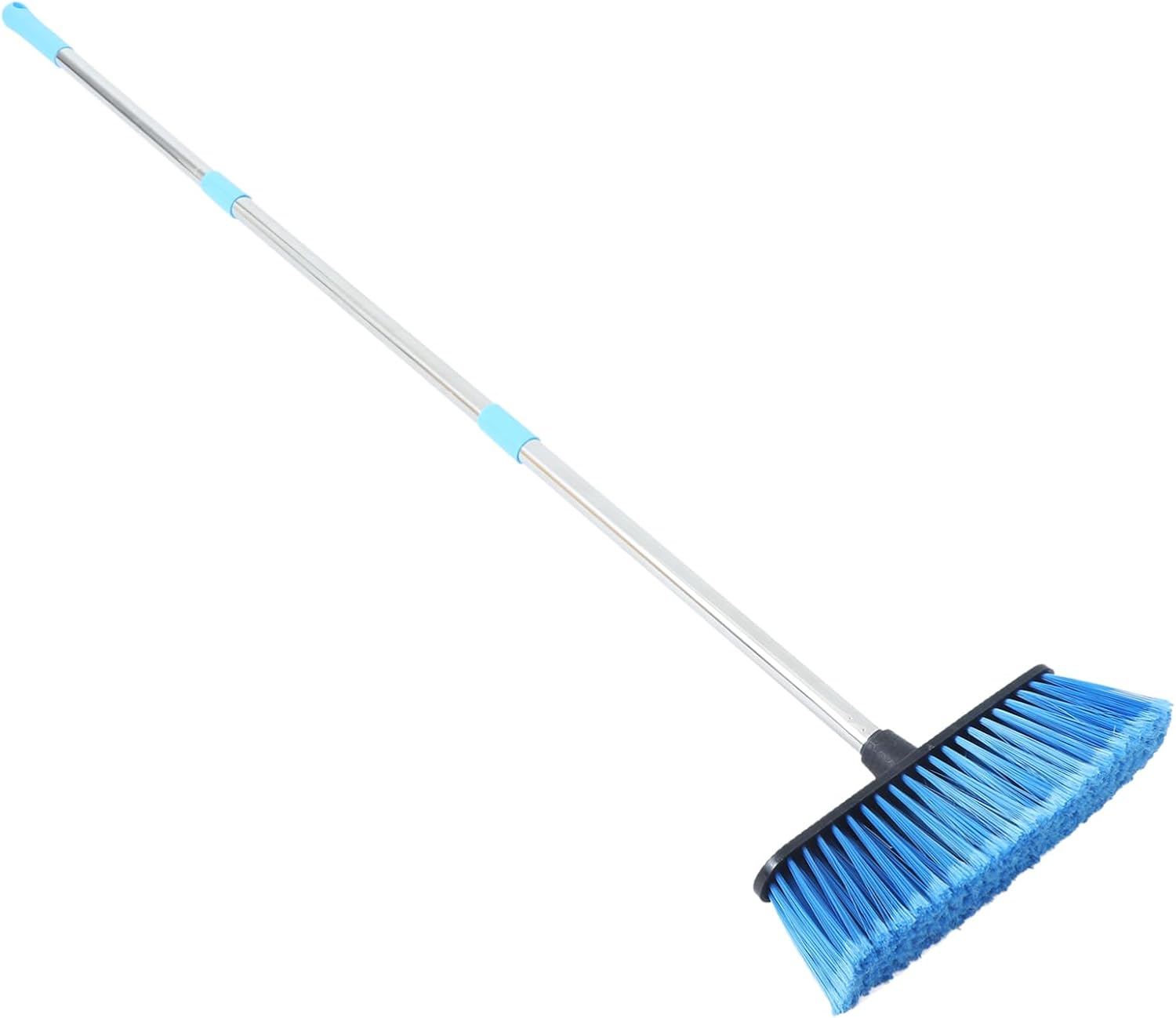 Heavy Duty Cleaning Broom Handle Stiff Bristles for Indoor and Outdoor Use Pet Stainless Steel Construction for Pet Hair and Debris Removal