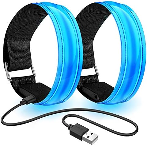 lanpard Rechargeable LED Armband | High Visibility Led Running Lights for Runners | Reflective Running Gear Light Up Armbands Reflectors | Running Gift Accessories for Men/Women/Kids/Pets