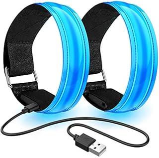 lanpard Rechargeable LED Armband | High Visibility Led Running Lights for Runners | Reflective Running Gear Light Up Armbands Reflectors | Running Gift Accessories for Men/Women/Kids/Pets