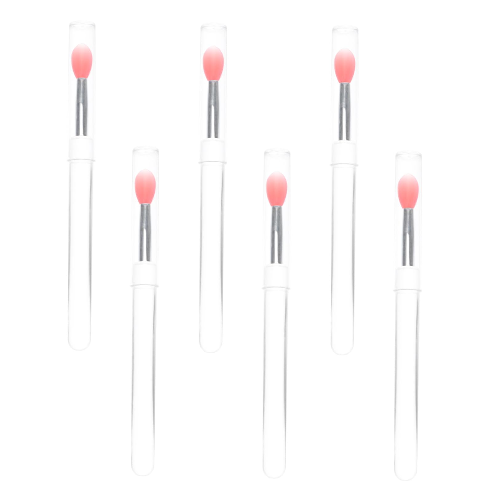 AUTSUPPL Silicone Lipstick Pen Mask Brush 6pcs Set Precision Applicator Portable for Travel Home