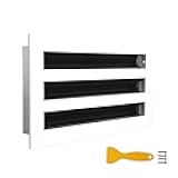ZUCCIO Modern 12x6 AC Vent Cover Grille – Non-Weight Bearing Decorative Air Register, Fits Wall & Ceiling Openings, Adjustable Louvered Aluminum Vent for Home HVAC System (White)