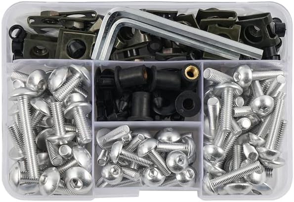 CAR-Parts - Fairing Body Bolts For Ducatis Monster 600 620 696 796 821 1100 1200 S2R 748 848 900 996 999 1098 1198 Multistrada Streetfighter (Silver)