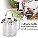 TITA-DONG Camping Kettle, Lightweight Stainless Steel Camp Tea Coffee Pot with Carrying Bag, Heat Resistant Anticorrosion Durable Sturdy Portable Hiking Pot for Outdoor Camping Hiking Picnic
